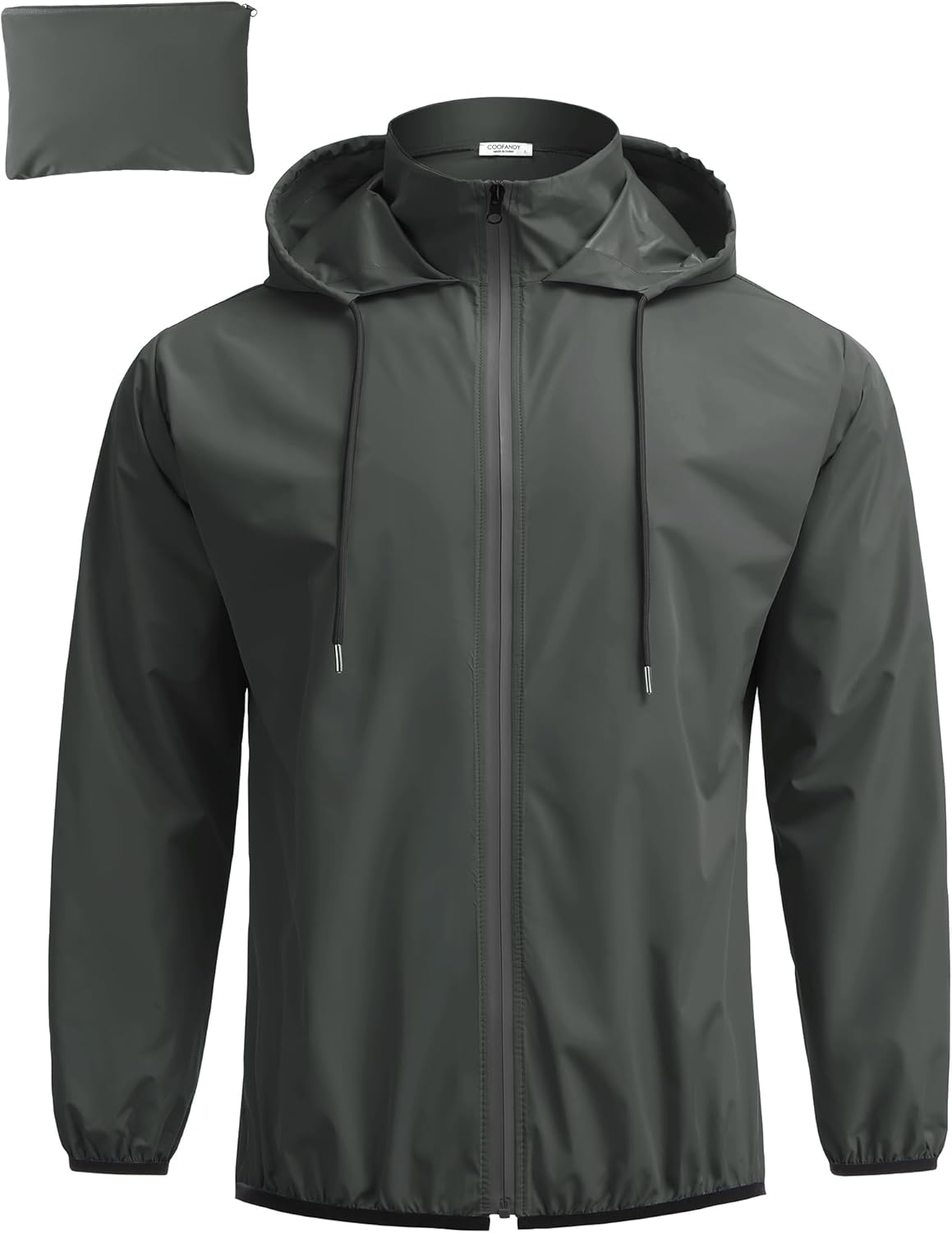COOFANDY Men's Packable Rain Jacket for Travel and Hiking