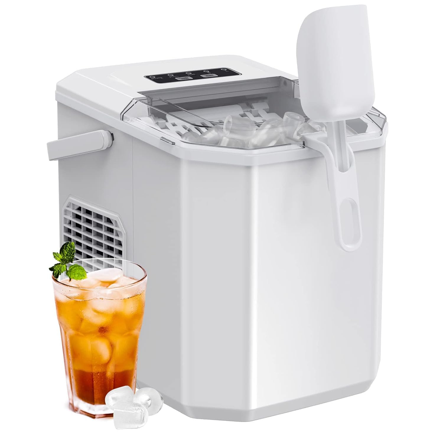 Portable Ice Maker with Self-Cleaning Function for Home Use