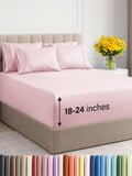 Extra Deep King Sheet Set Lavender Pink - 6 Piece Cooling Sheets