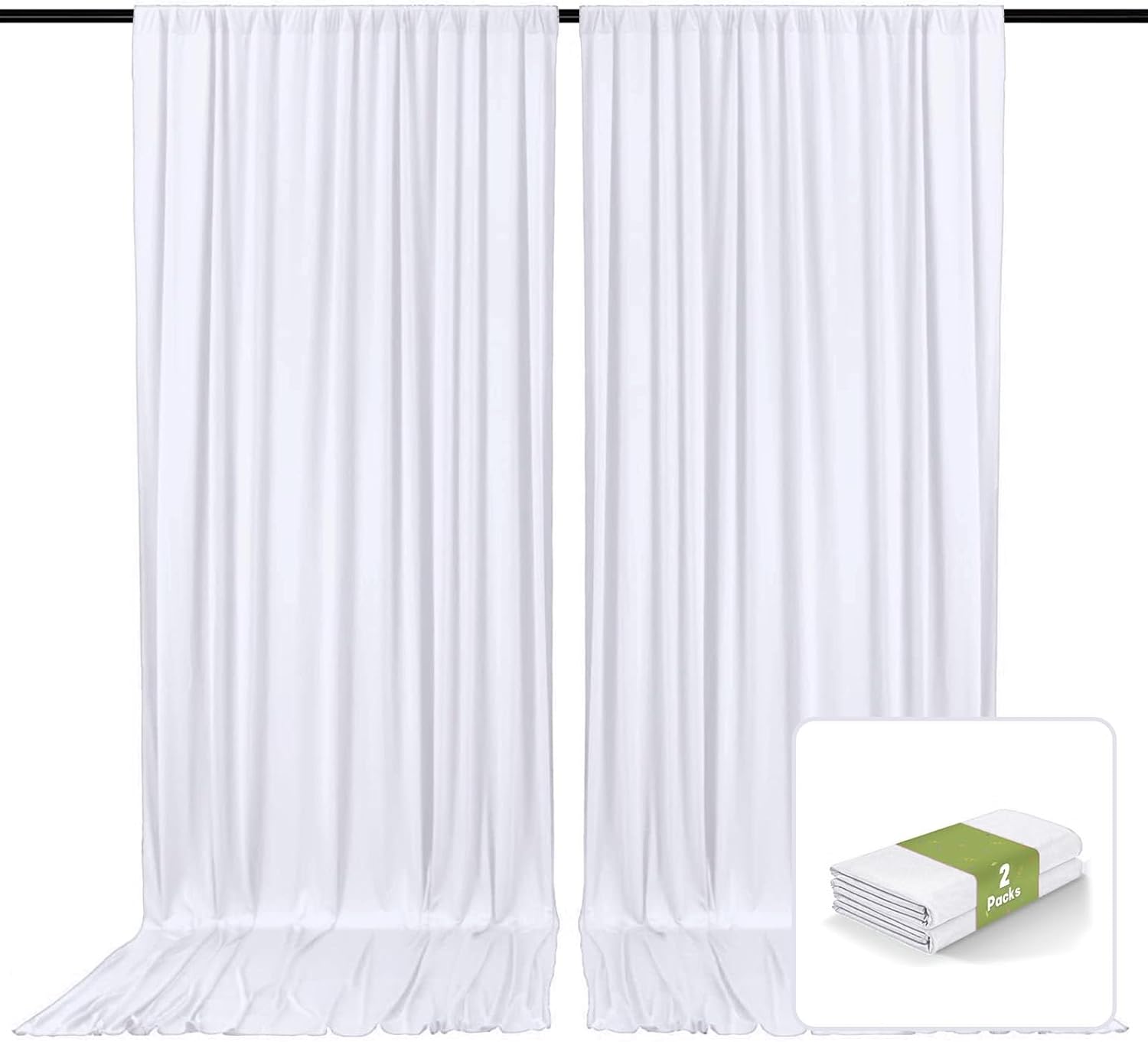 White Backdrop Curtains - Perfect Party Decor!