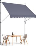 98 in x 47 in Retractable Patio Awning Sunshade - Adjustable Shelter