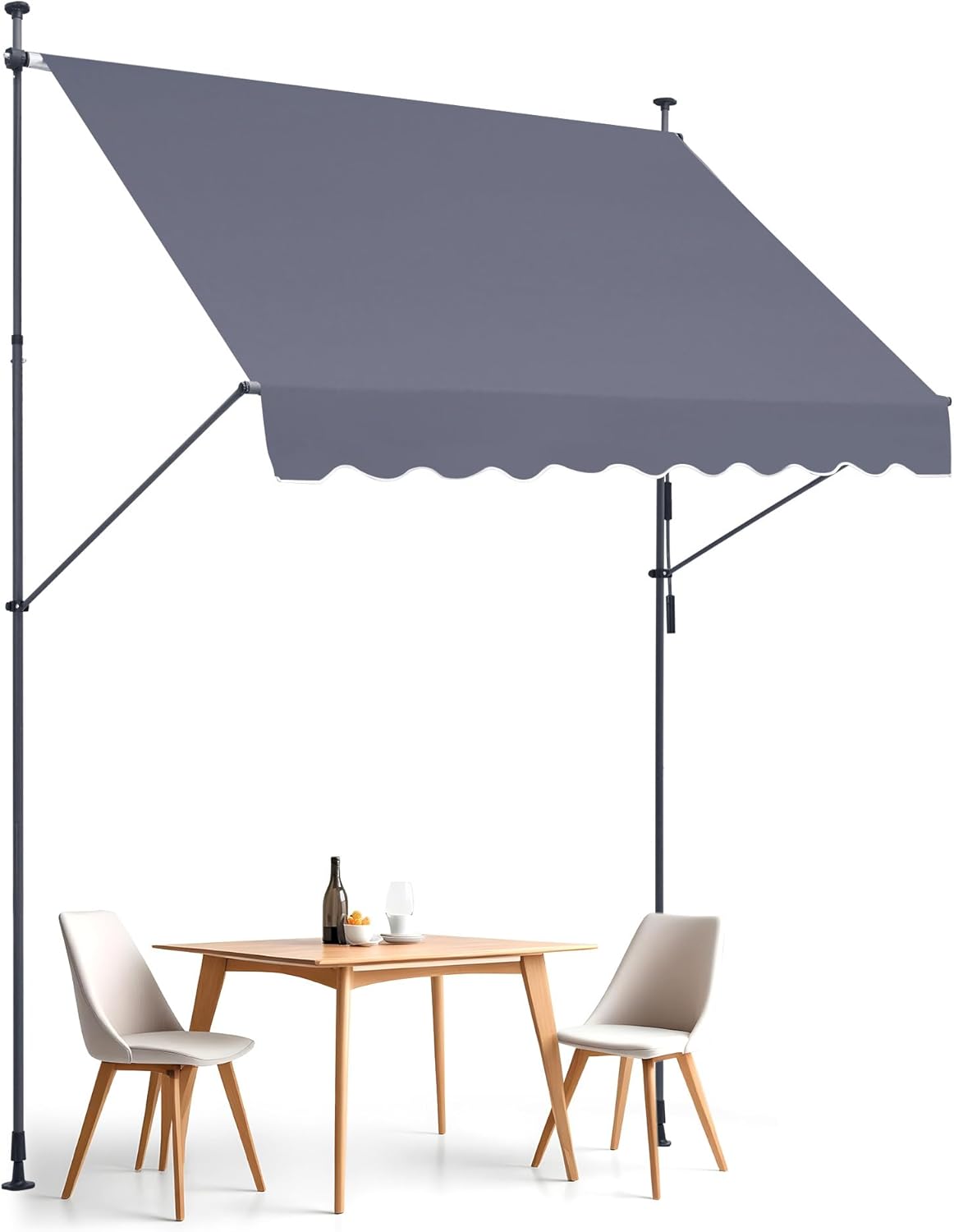 VEVOR 98 x 47 in Retractable Patio Awning for Outdoor Shade