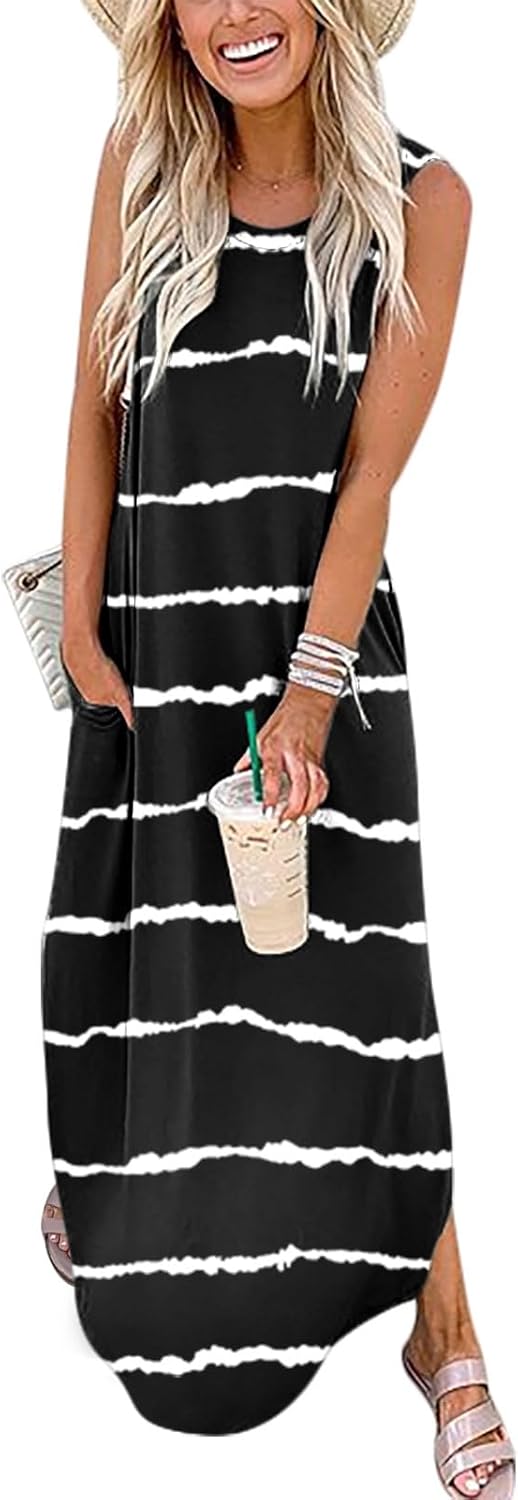 ANRABESS Women Summer Maxi Dress for Beach and Vacation Fun