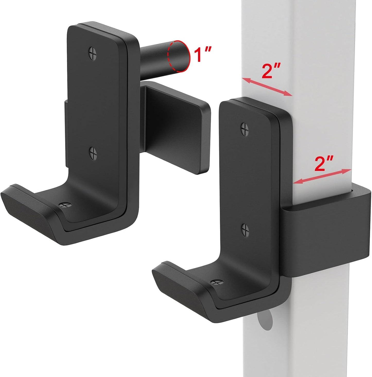 SELEWARE Solid Steel J Hooks for Power Cage Squat Rack Use