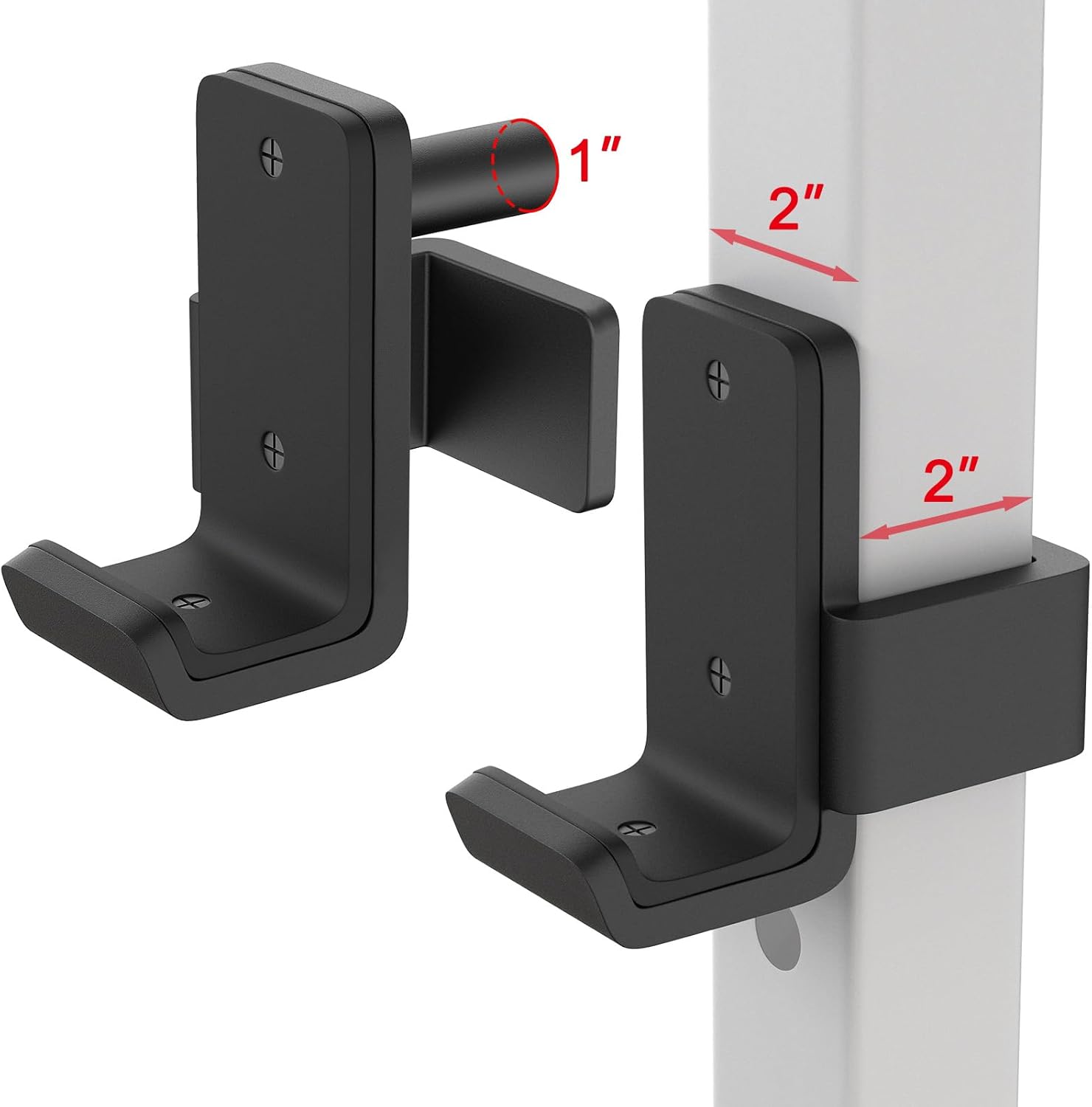 SELEWARE Solid Steel J Hooks for Power Cage Squat Rack Use