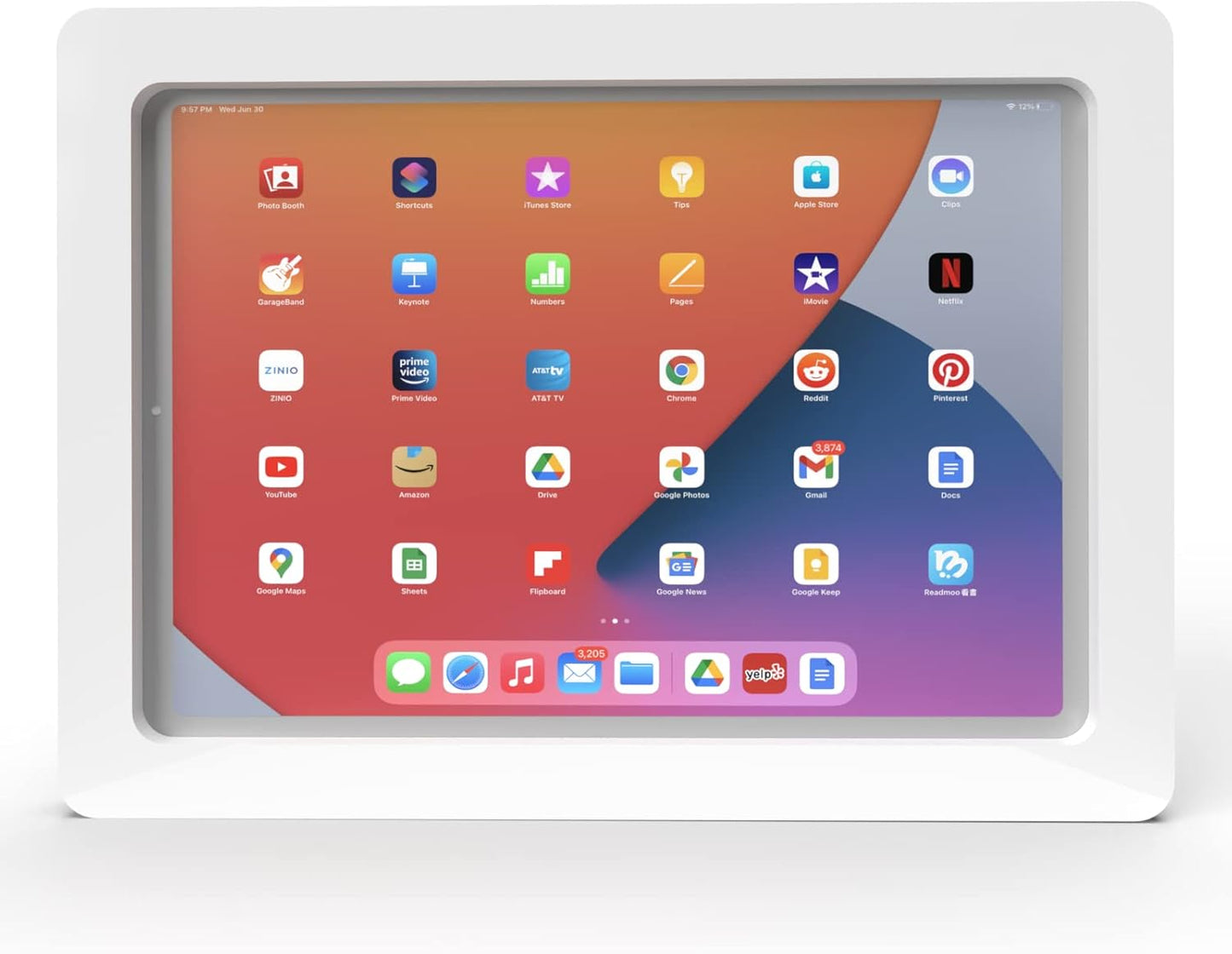 TABcare Anti-Theft Acrylic VESA Enclosure for iPad Pro 11 in White