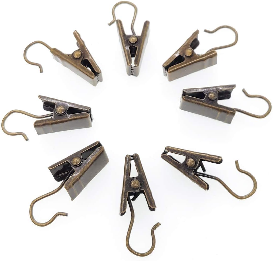 100-Pack Brass Curtain Clips: Hang With Ease!