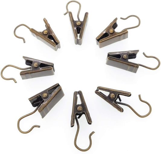 100-Pack Brass Curtain Clips: Hang With Ease!