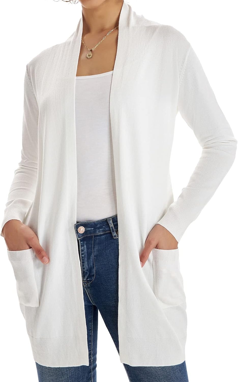 Lightweight Cardigan Sweaters for Women with Pocket Long Sleeve