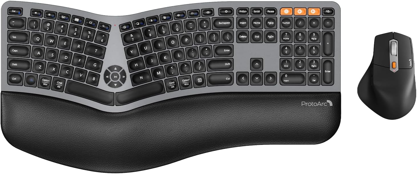 ProtoArc Split Ergo Keyboard Mouse Combo