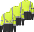 Hi Vis Safety Shirts for Men Reflective Work T-Shirt Pack