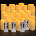 Set of 24 Waterproof Outdoor Flameless Candles for Events
