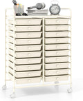 20-Drawer Rolling Cart Organizer - Compact Mobile Storage for Crafts