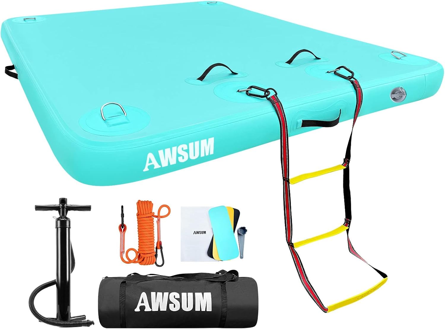 AWSUM Inflatable Floating Dock Platform for Pool Beach Ocean