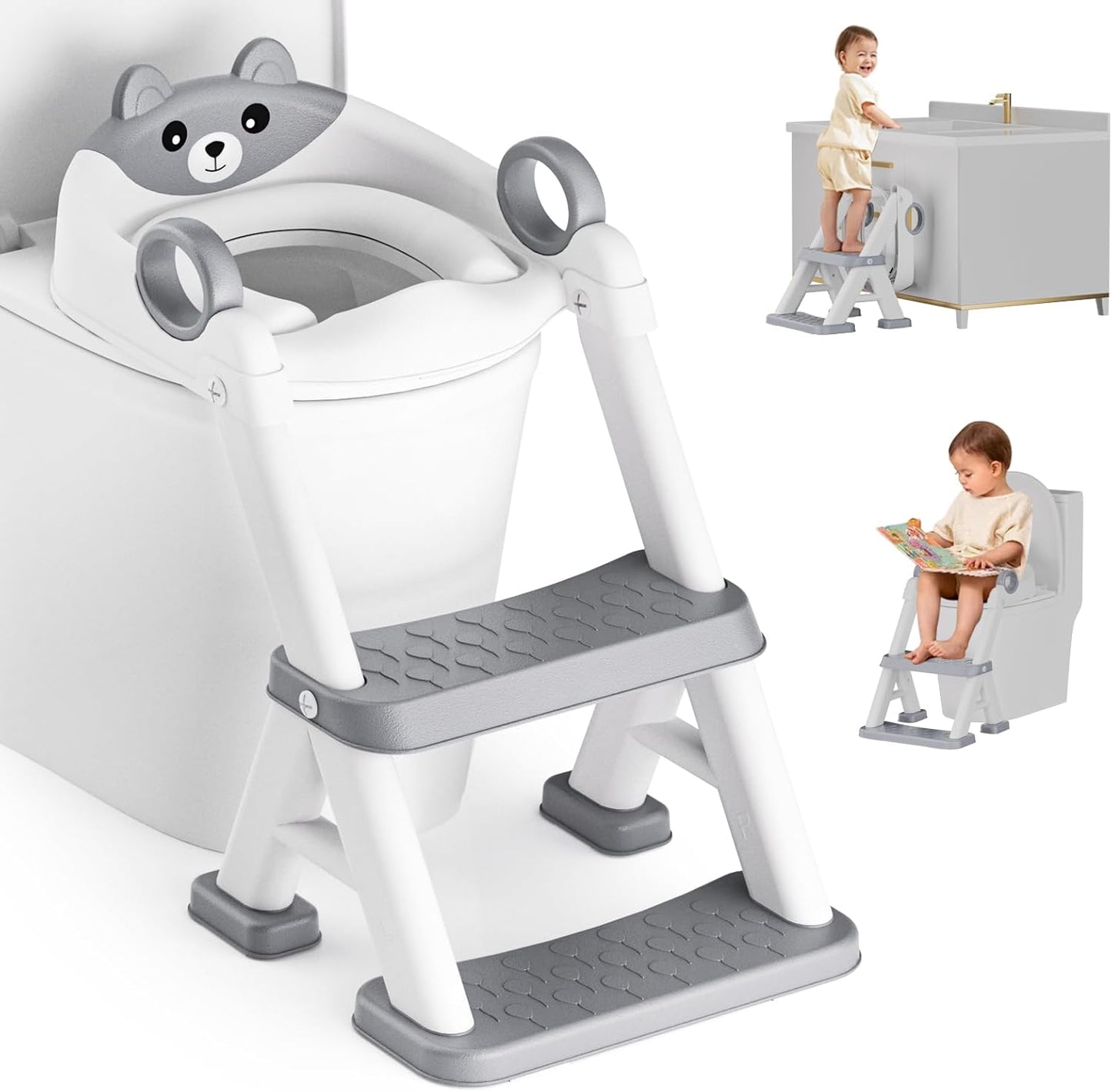 Potty Training Seat with Steps for Toddlers - Safe and Adjustable