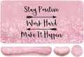 Keyboard Mouse Pad Set Extended Desk Pad with Wrist Rest - Pink Stay