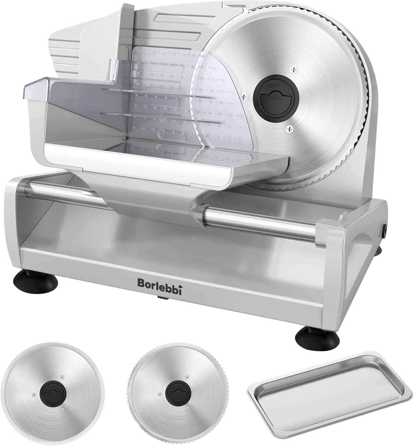 200W Meat Slicer Machine for Home with Adjustable Dial Features