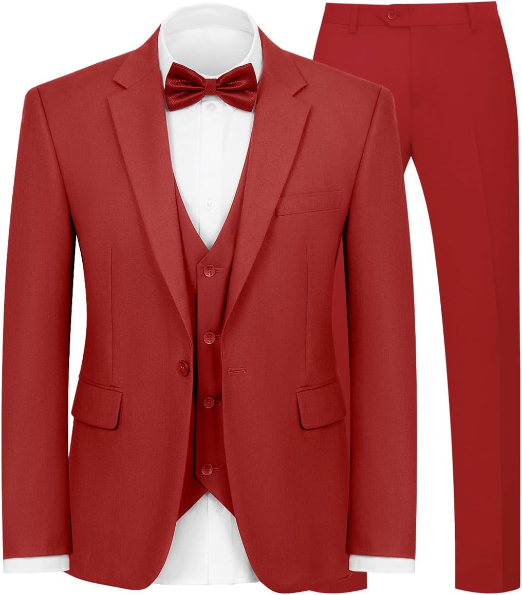 Men's 3-Piece Slim Fit Suit Set for Weddings and Parties