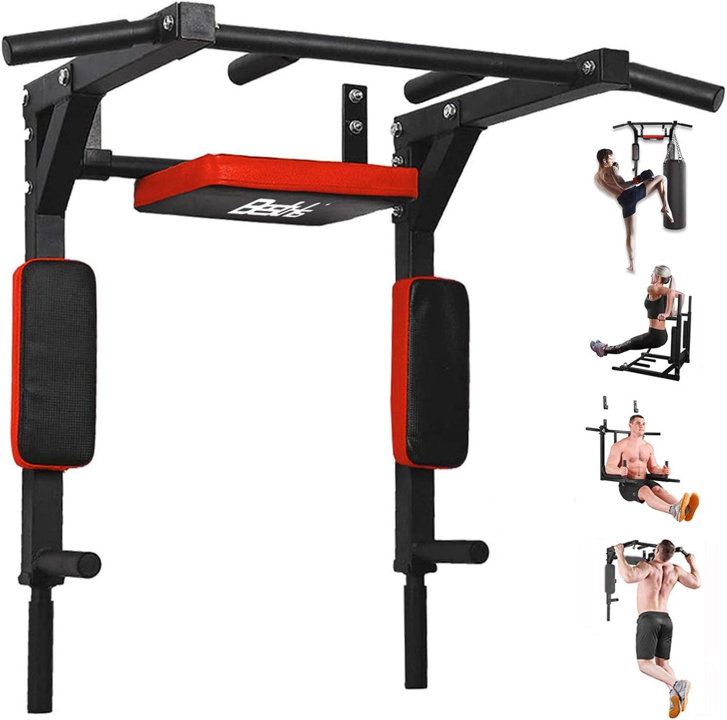 BESTHLS Wall Mounted Pull Up Bar for Home Gym Workouts