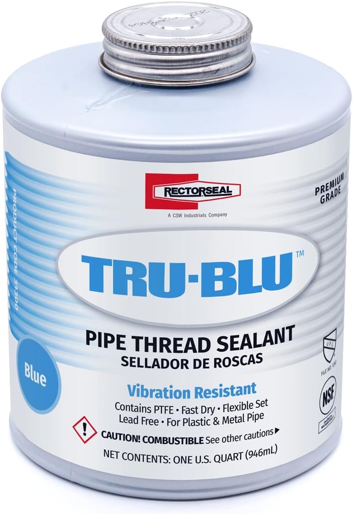 Rectorseal Tru-Blu Pipe Thread Sealant for Reliable Sealing