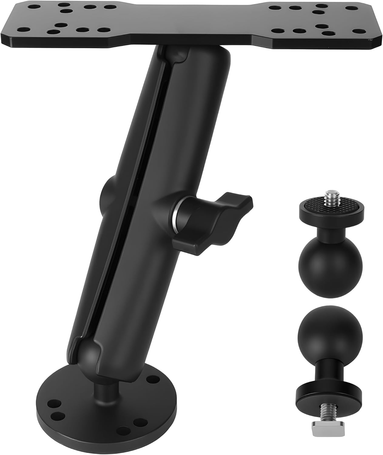 Marine Fish Finder Mount for Boat with T-Bolt Track Base