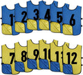 12 Pack Reversible Numbered Pinnies Team Practice Vests - Kids