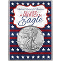 2024 No Mint Mark U.S. Silver Eagle in Patriotic Flag Gift Holder