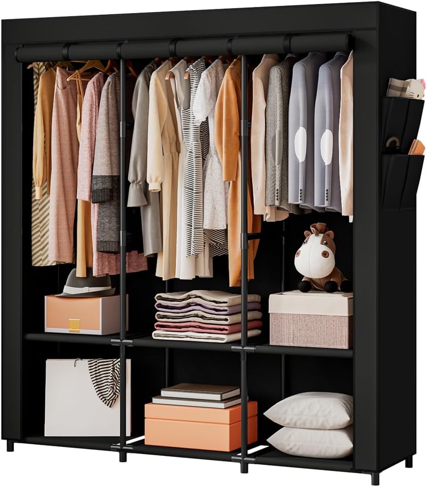 Portable Closet Wardrobe Organizer for Space Saving Storage