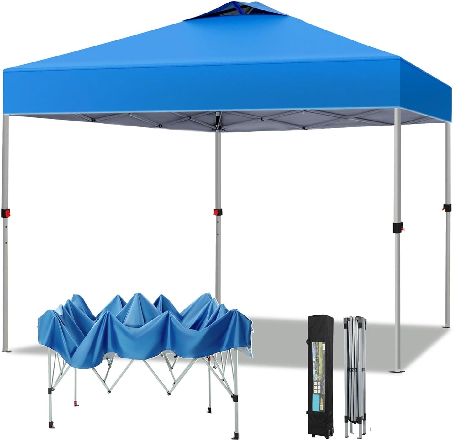 MFSTUDIO 10x10 Pop Up Canopy Tent - Waterproof & Portable