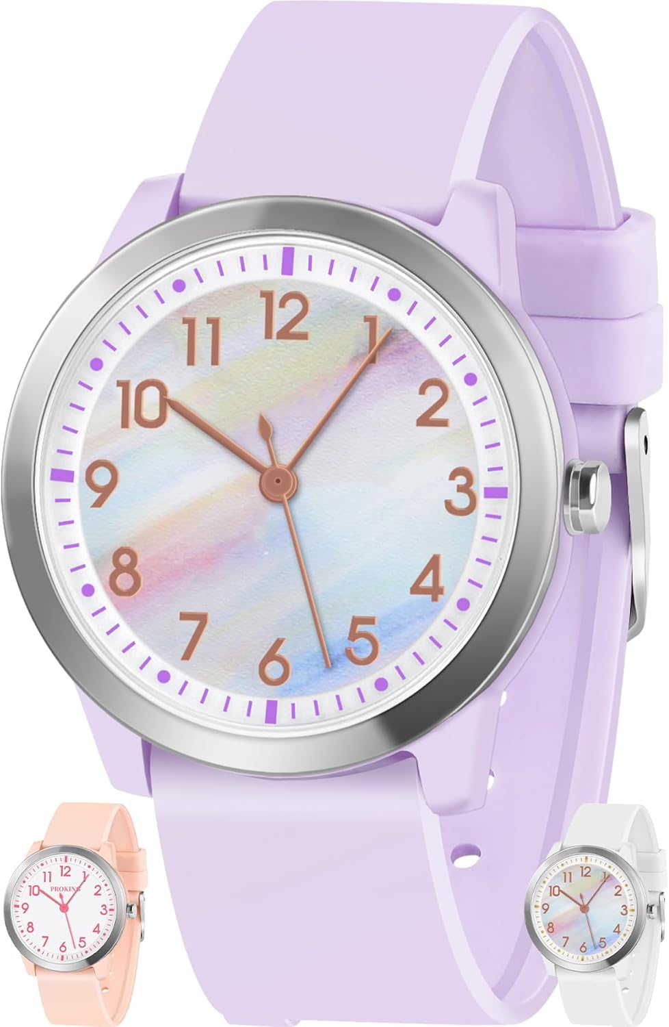 PROKING Kids Analog Watch - Easy to Read, Learning Time, 50M Waterproof