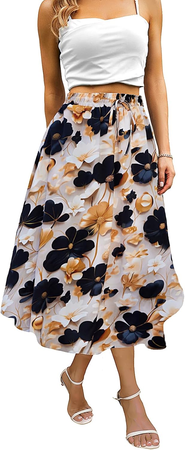 Maxi Skirts for Women with Pockets for Casual Beach Parties