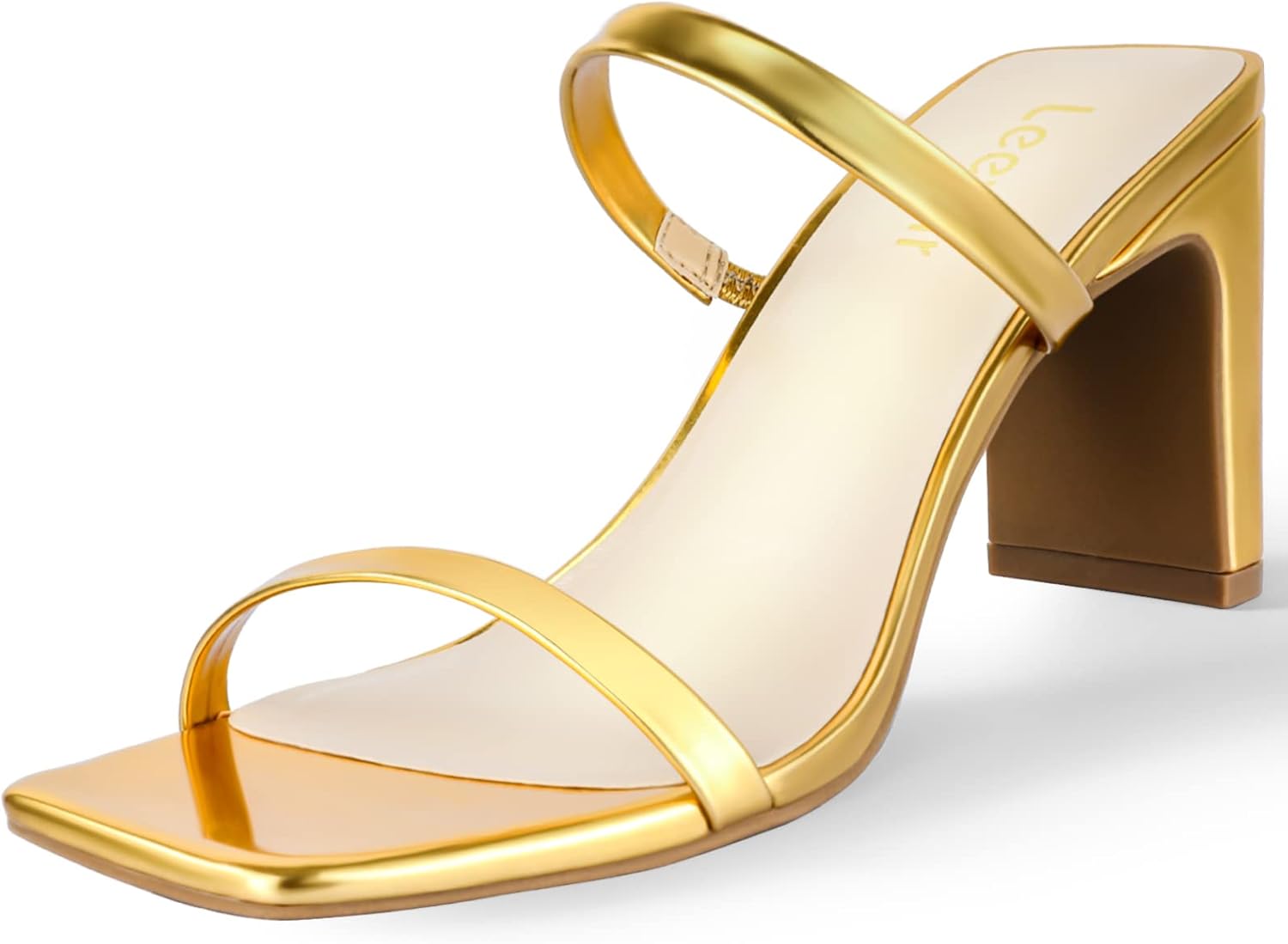 Leevar Square Toe Heels Sandals for Women - Trendy Chunky Design