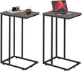WLIVE Side Table Set of 2 C-Shaped End Tables - Compact Sofa & Bedside