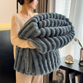 Bunny Blanket King Size for Women and Adults - Soft Fluffy Warm Throw