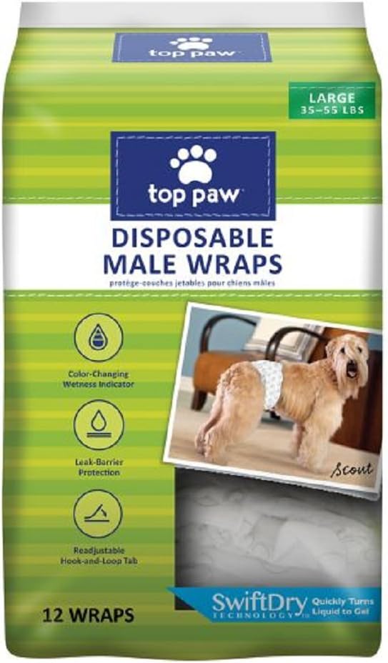 Leak-Proof Large Top Paw Dog Diapers