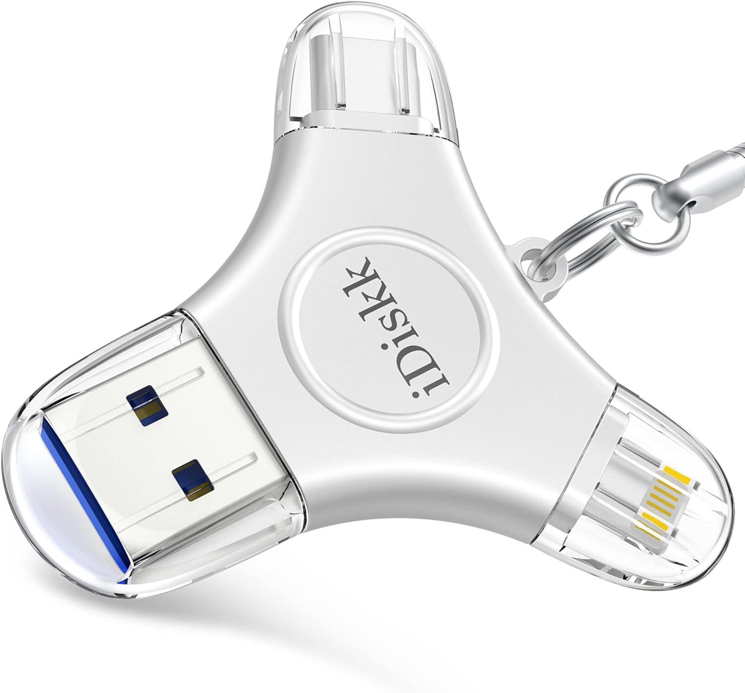 iDiskk 128GB Phone Flash Drive for iPhone 15 and Android Devices