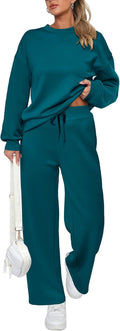 Womens 2 Piece Outfits Fall Tracksuit - Cozy Long Sleeve Set