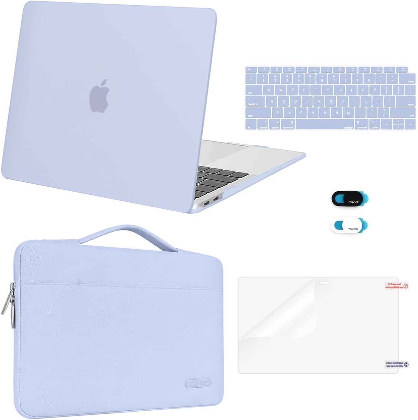 MOSISO MacBook Air 13 inch Case with Accessories in Pastel Blue
