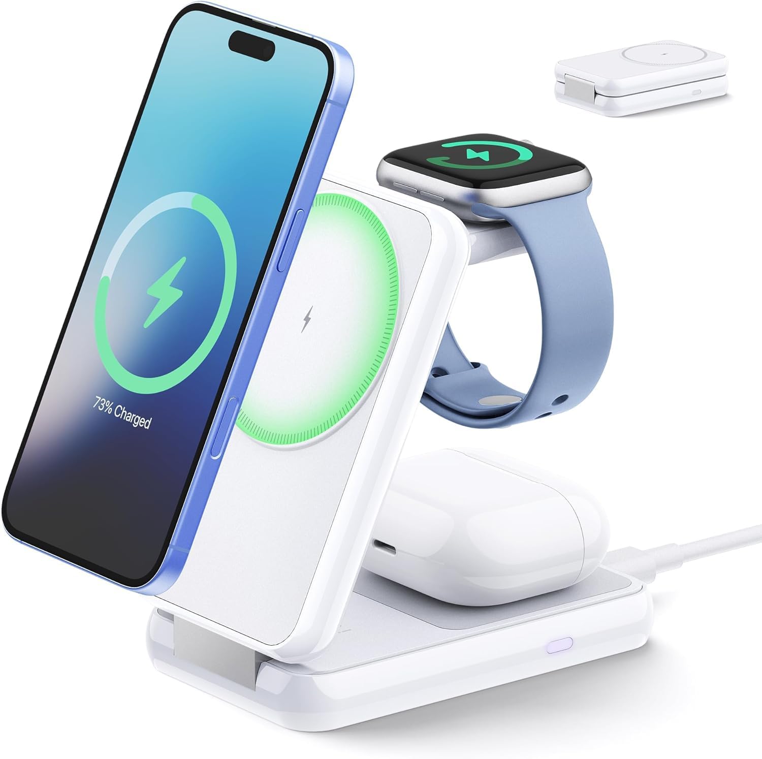 IVANKY 3-in-1 Foldable MagSafe Charger - Charge Fast!