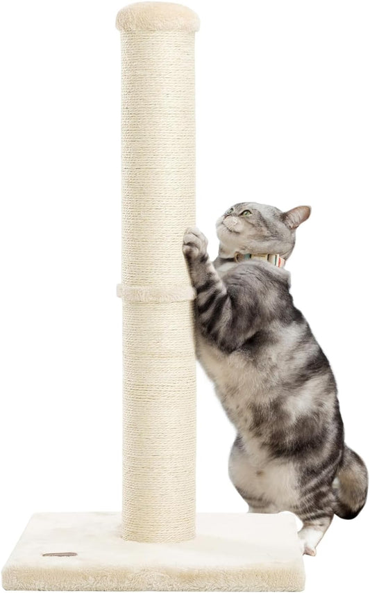 34inch Cat Scratching Post with Natural Sisal Rope for Cats