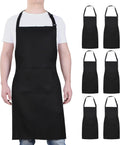 Will Well Chef Apron for Men and Women - Large 33in x 27in, 6-Pack