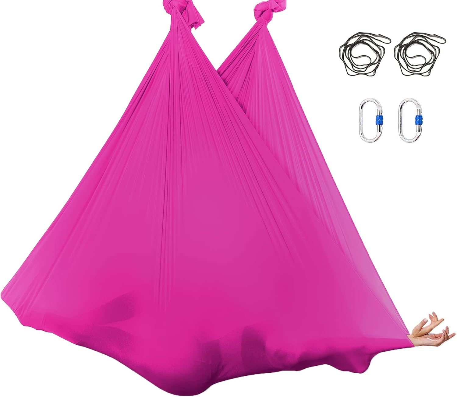 5.5 Yards Aerial Silks Yoga Swing Set for Fitness and Fun