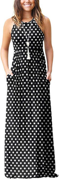 EUOVMY Women's Sleeveless Maxi Dress for Summer Vacation Fun