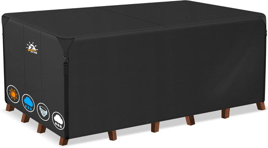 Zettum Patio Furniture Cover Rectangle - Heavy Duty Waterproof