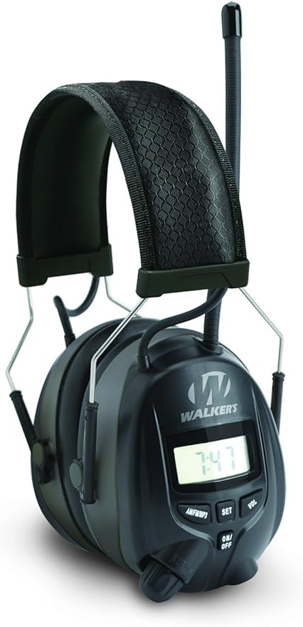 Walker's AM/FM Radio Muff with Digital Display for Outdoor Use