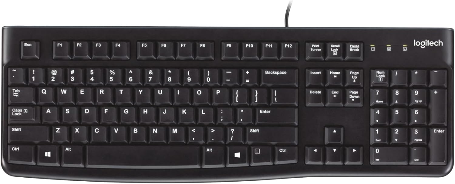 Logitech K120 Wired Keyboard: Spill-Resistant Efficiency