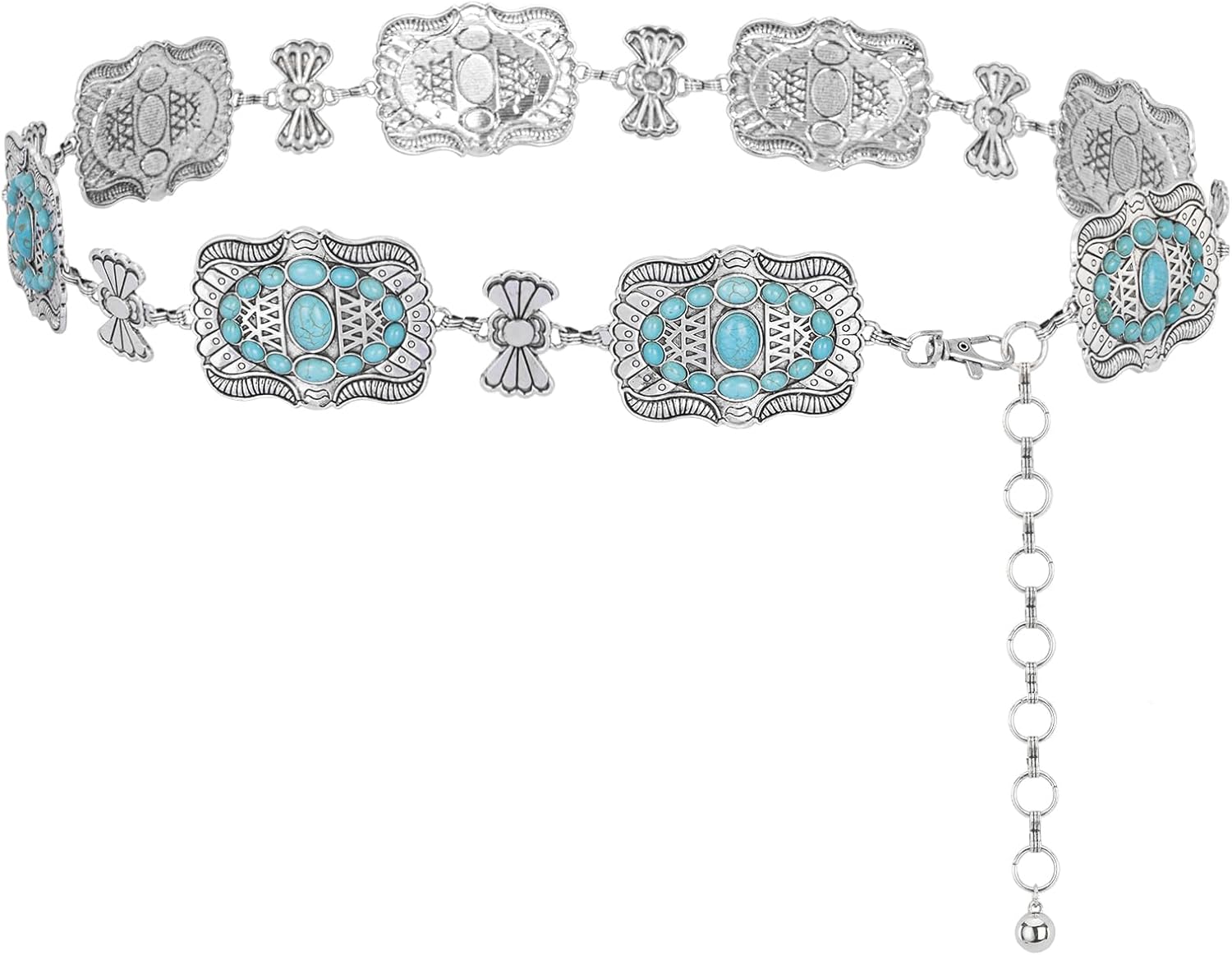 Montana West Rustic Couture Large Western Concho Metal Belts