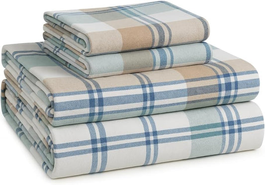 Cotton Flannel King Size Bed Sheets Set for Cozy Comfort