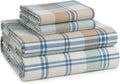 LANE LINEN 100% Cotton Queen Flannel Sheets Set - Brushed for Extra