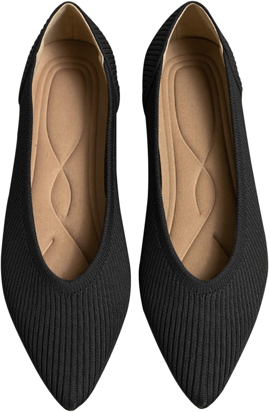 Comfortable Women's Pointed Toe Knit Ballet Flats for All Occasions